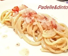 SPAGHETTONE CACIO E PEPE CON TARTARE DI GAMBERO ROSSO