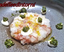 BATTUTO DI GAMBERI BURRATA E PISTACCHI