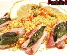 SALTIMBOCCA DI TRIGLIE CON COUSCOUS ALLE VERDURE