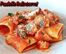 PACCHERI “ ALL’AMATRICIANA “ DI SGOMBRO