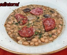 ZUPPA DI FAGIOLI ZOLFINI PORCINI E COTECHINO